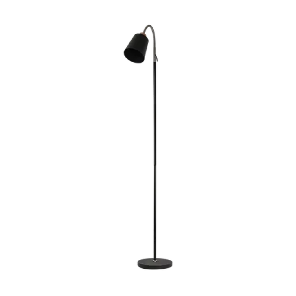 LAMPARA DE PIE NEGRO, ROSCA E27 MAX 20W