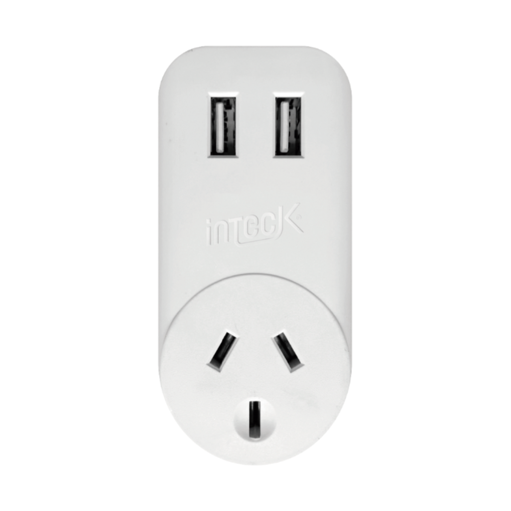 ENCHUFE CON 2 USB, 10A 250V, AC110-230V 50/60HZ, SALIDA DC5V 2,4A