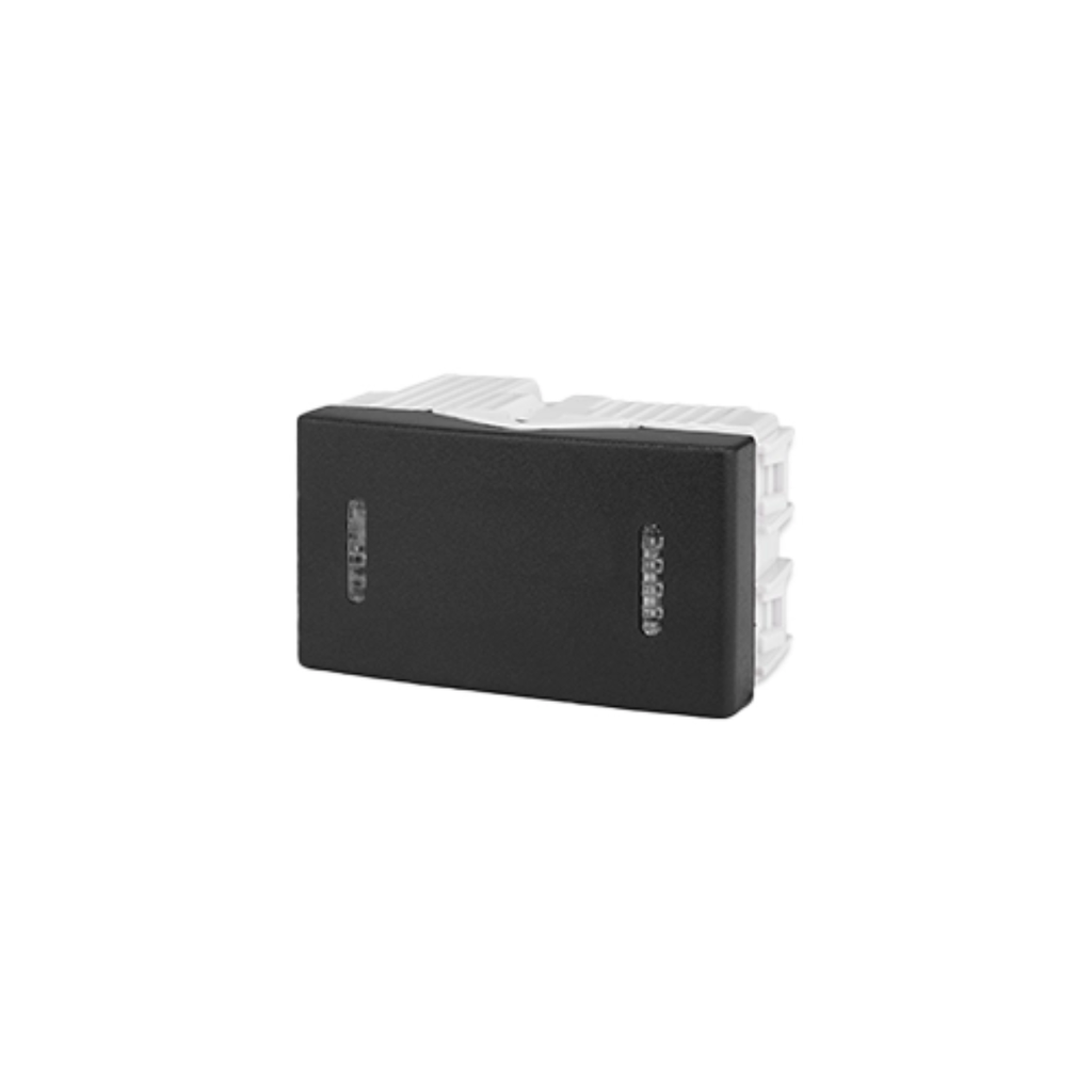 Interruptor unipolar combinado Kalop negro
