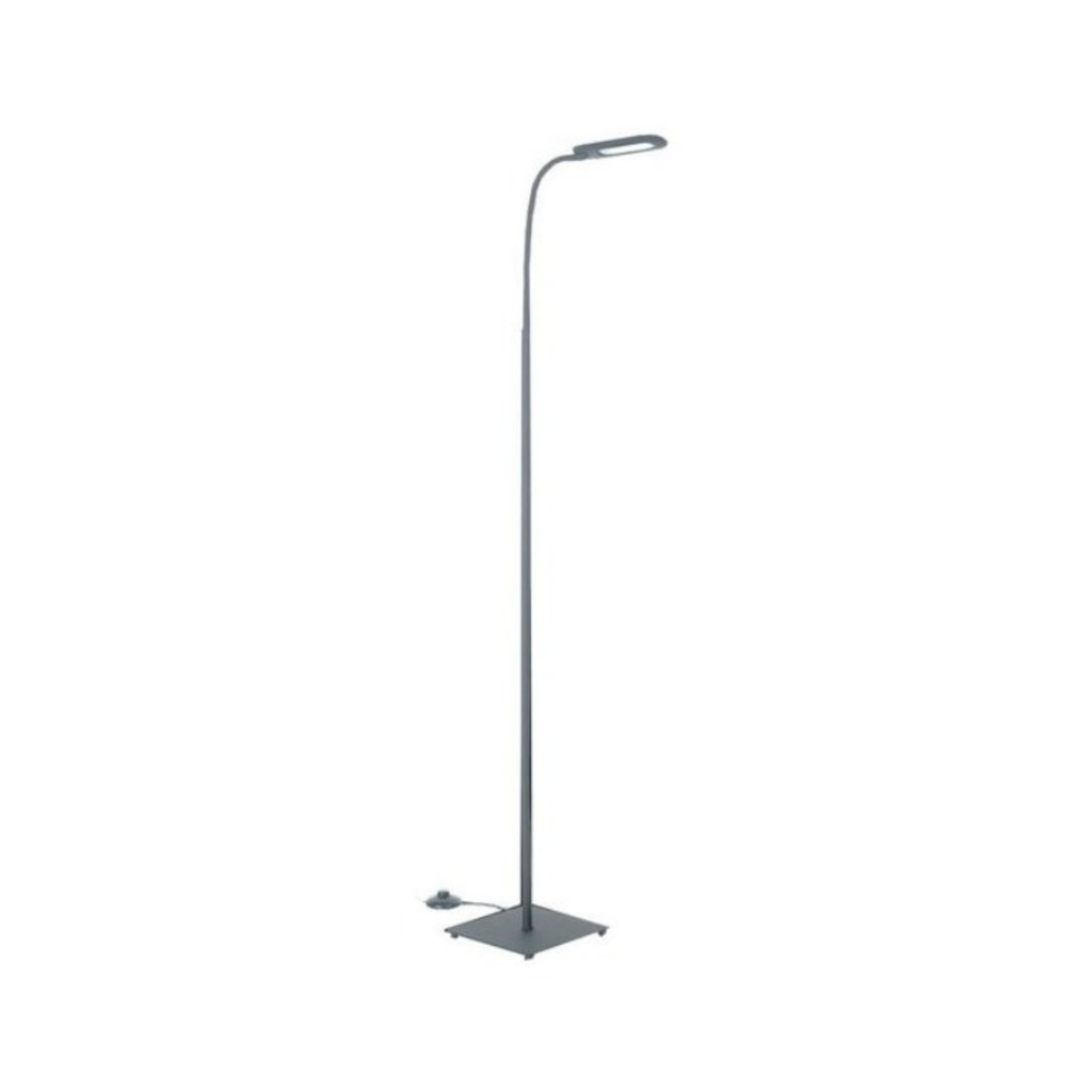 Lampara de pie flexible gris de led