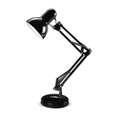 Lampara de escritorio doble brazo c/pantalla Negra E-27