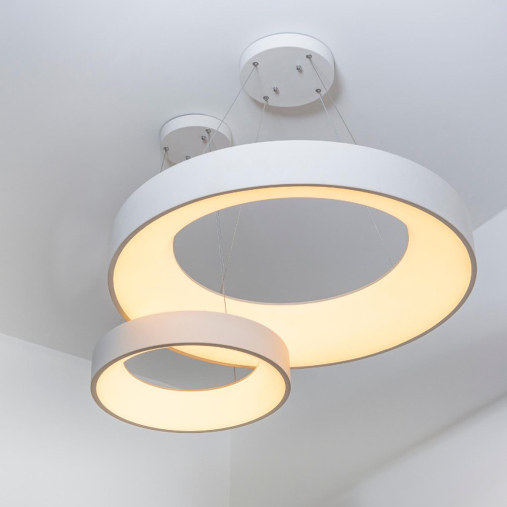 Iluminación Interior suspendidos VK N BAGEL 80W blanco 4960 D800 x H100 mm