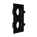 ARTEFACTO DE EMBUTIR CUADRADO DICRO X2 MOVIL PVC NEGRO