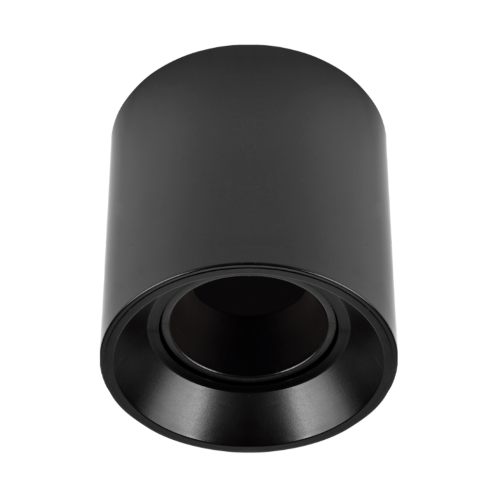 ARTEFACTO PLAFON REDONDO DICRO X1 MOVIL PVC NEGRO LISO