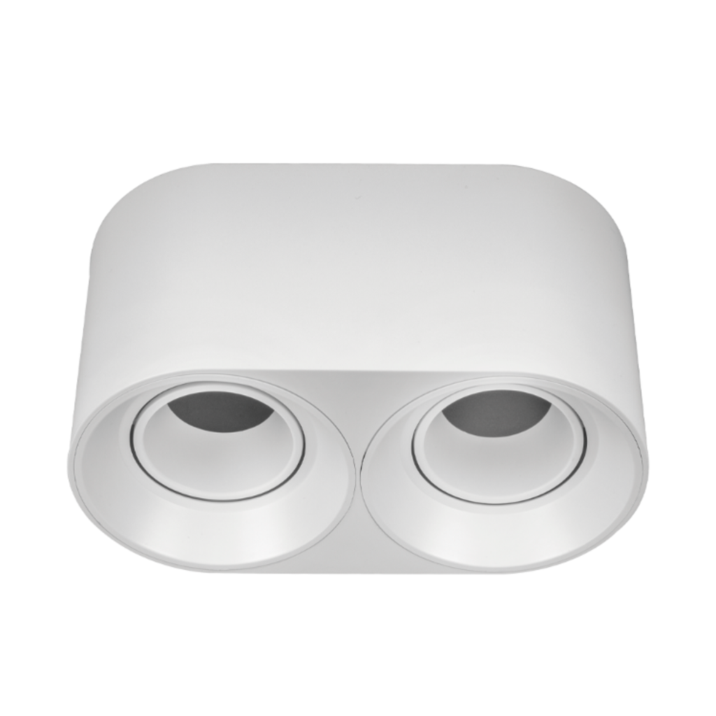 ARTEFACTO PLAFON REDONDO DICRO X2 MOVIL PVC BLANCO LISO