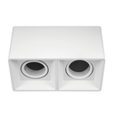 ARTEFACTO PLAFON CUADRADO DICRO X2 MOVIL PVC BLANCO RANURADO