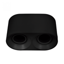 ARTEFACTO PLAFON REDONDO DICRO X2 MOVIL PVC NEGRO RANURADO