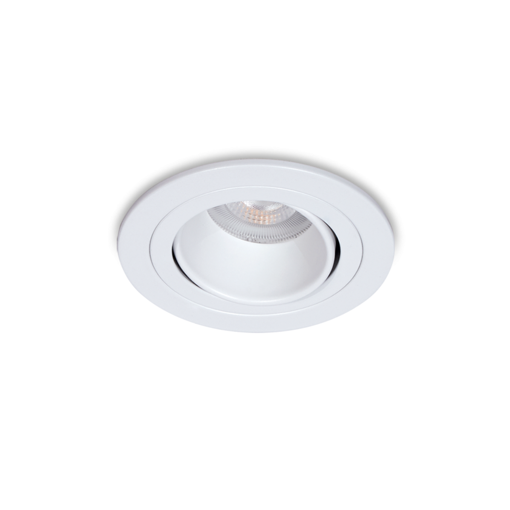 Emb. rerondo movil, aluminio antideslumbrante bco. para GU10