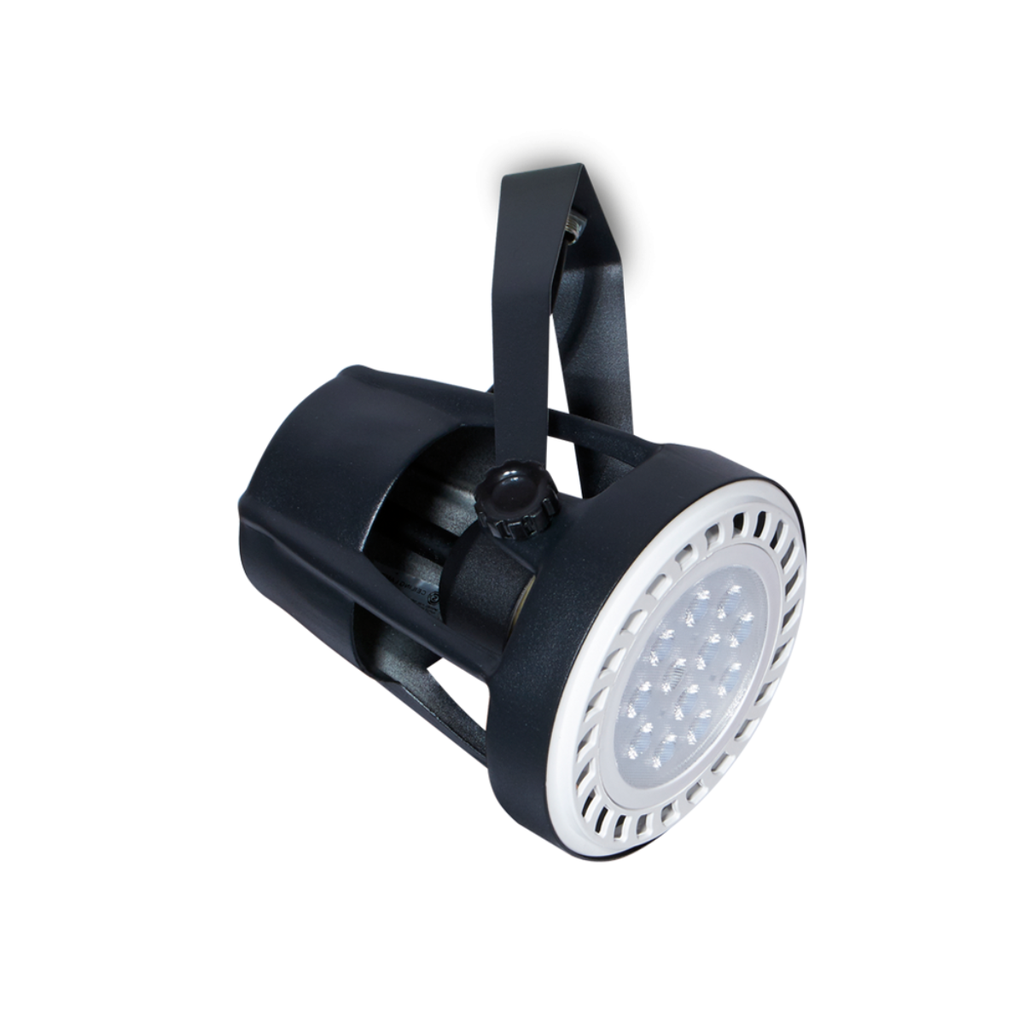 Spot estilo tacho cabezal negro para lampara ar111 gu10