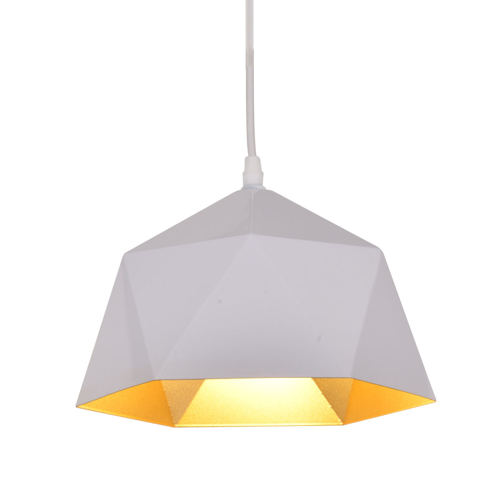 Luminaria colgante geométrica - blanca