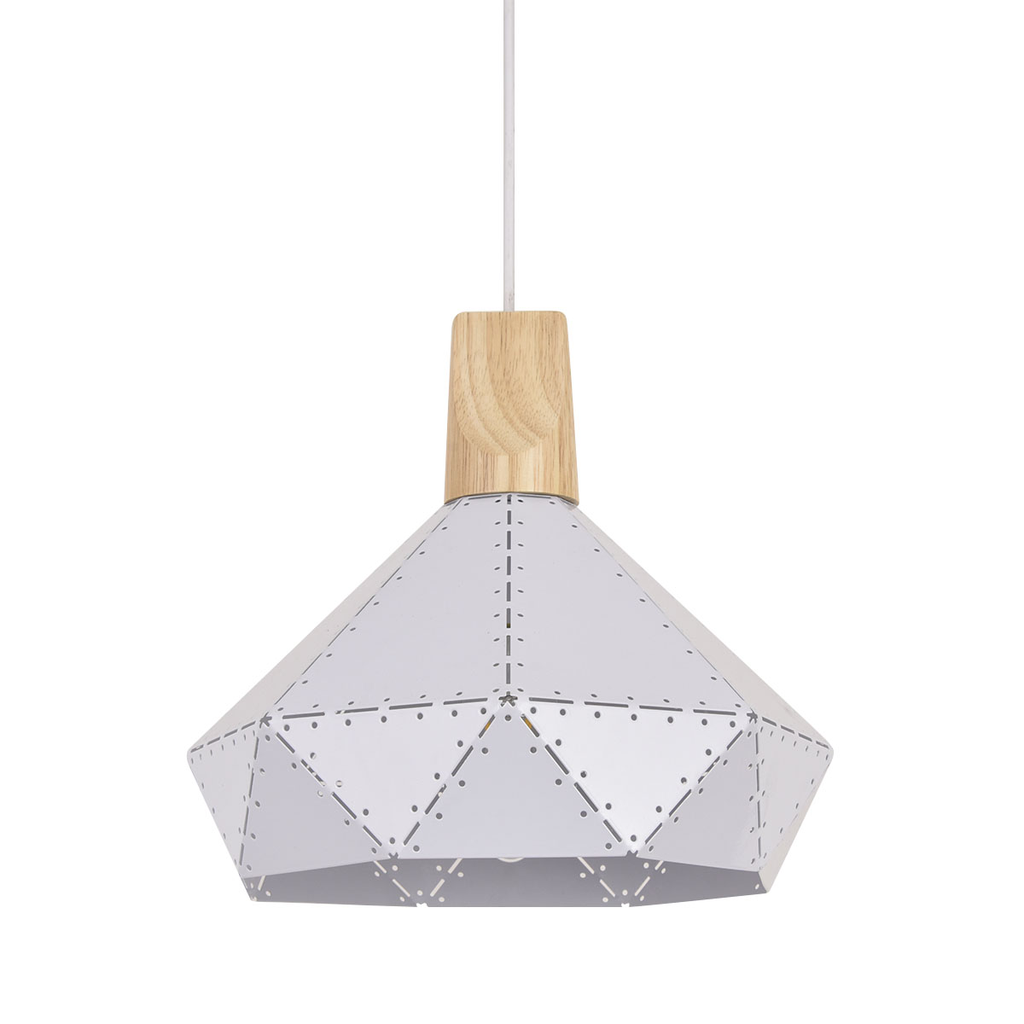 Luminaria colgante triangular - blanca