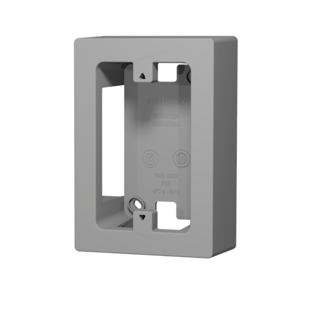 Caja monobock rectangular sobreponer Gris