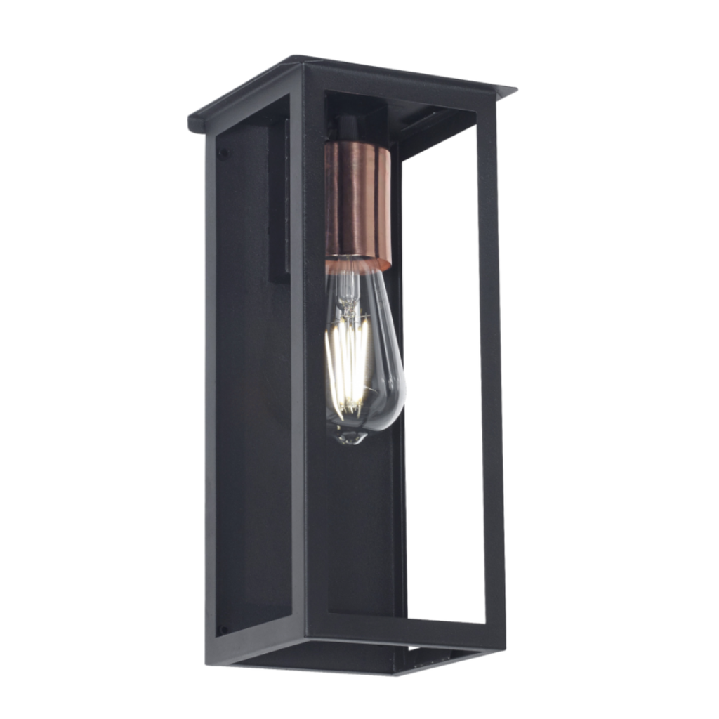 Farol "NOVARA" de hierro p/pared chico (H:315 mm.)