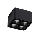 Plafon de 4L movil Cardanico negro para GU10