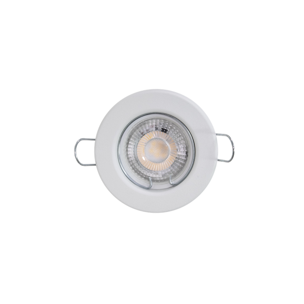 Embutido fijo Ø78mmx40mm para lámpara dicroica GU10 blanco texturado