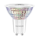 DICROICA MACROLED VIDRIO GU10 7W DIM AC180-265V FP>0.9 CALIDO 2700K 36°