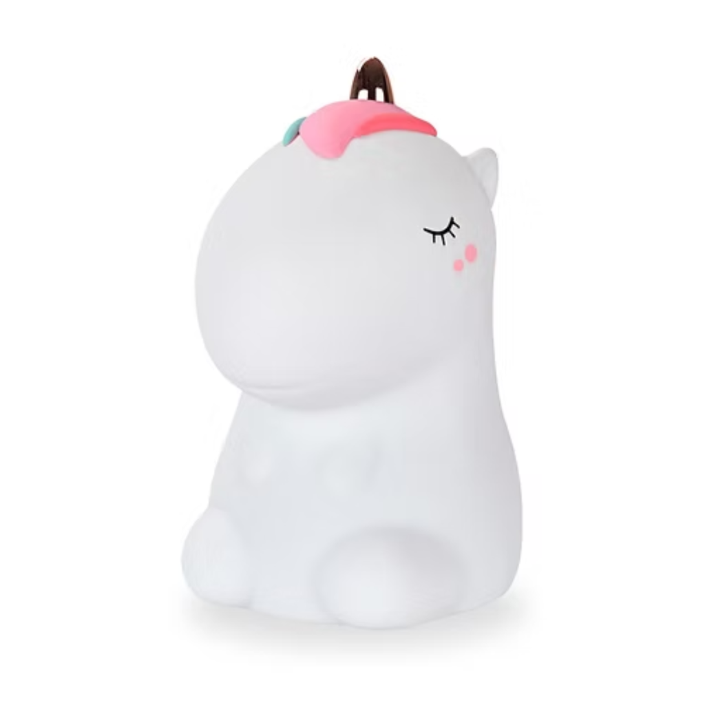 Velador Infantil Recargable - Unicornio - RGB - Silicona