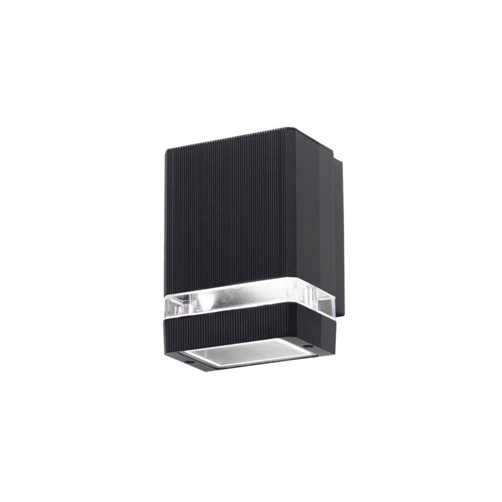 Spot rectangular exterior; IP44; 10*11*15.3cm GU10 negro