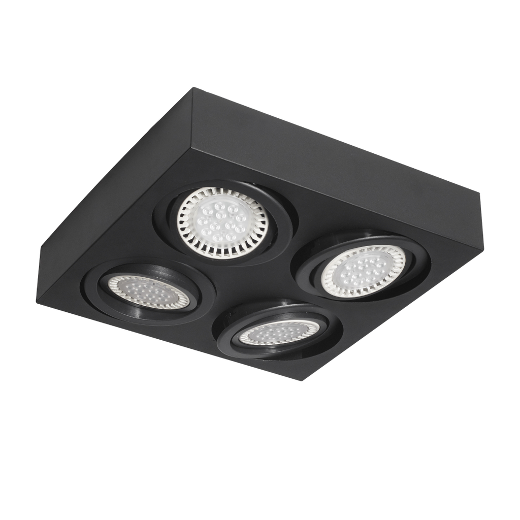 Plafón "RIMINI" 4xGZ-10 (An:390xProf:85xL:390mm.)