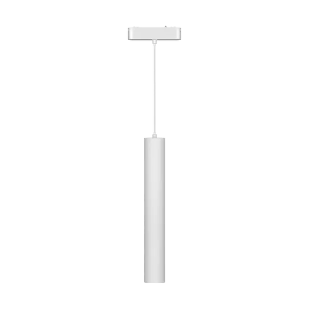 COLGANTE CILINDRICA BLANCO SMART PARA RIEL MAGNETICO SKYLINE ø45MM MACROLED, DC48V, 15W, 2000-5000K, 24°, RA>90