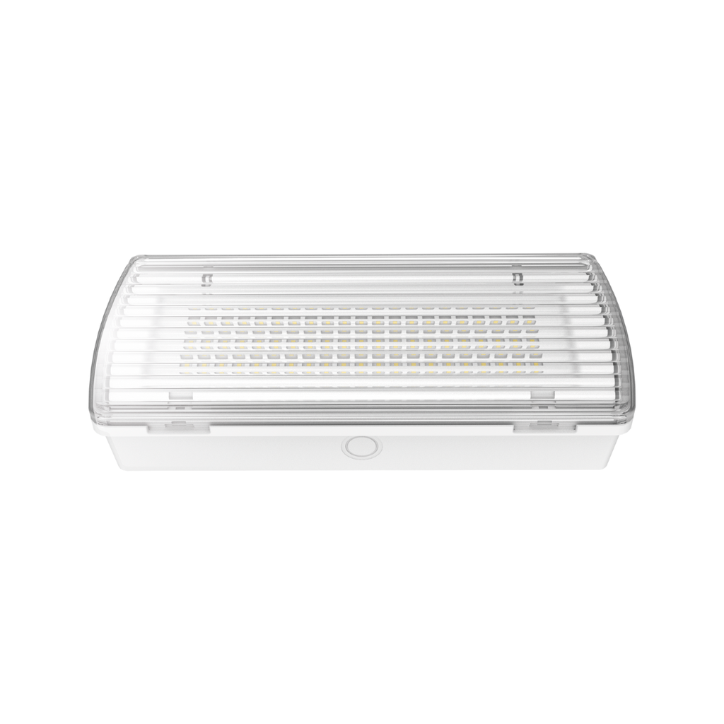 LUZ DE EMERGENCIA IP 65 PARA APLICAR O EMBUTIR, AC100-240V, 400LM, BATERIA 3.7V 2400mAh, 4-6HS, BCO FRIO 7000K