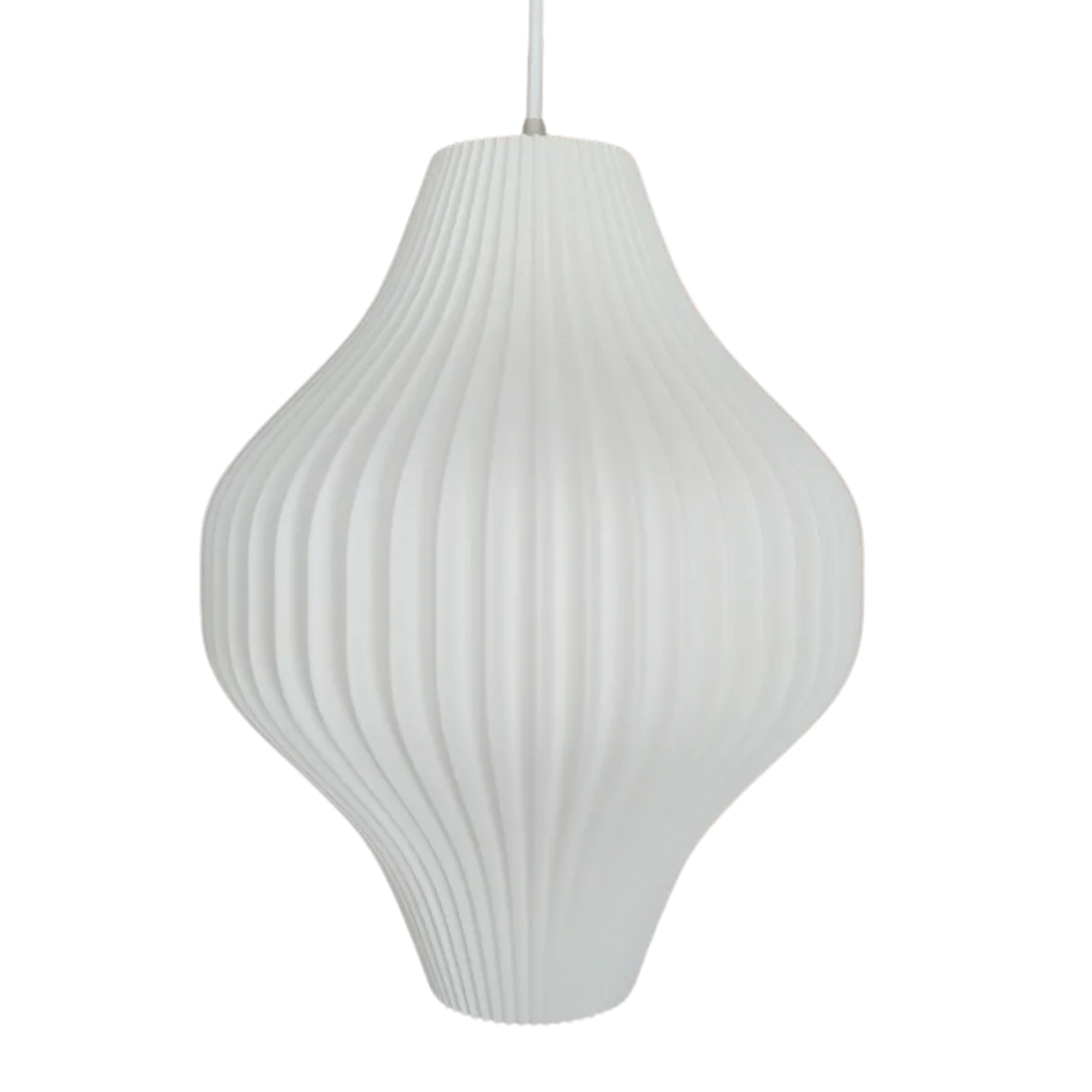 Lámpara colgante Spyn altura 37cm blanco
