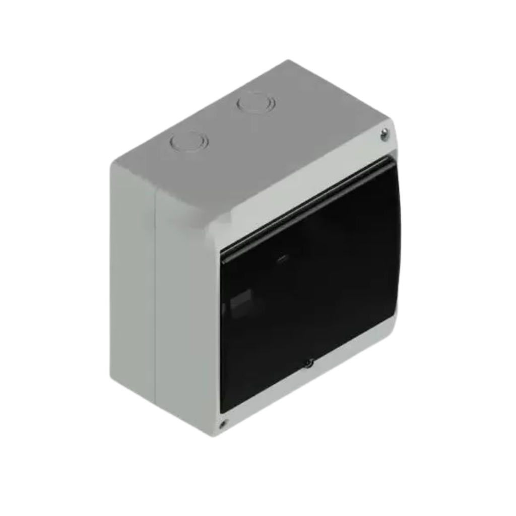Caja ext. TM 8 bocas c/tapa fumé - Gris