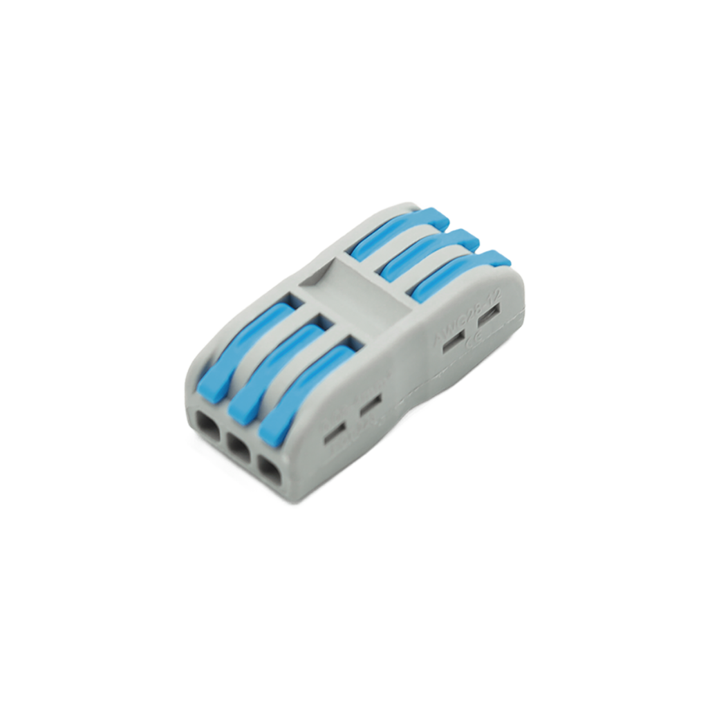 TERMINAL DE CONEXIÓN RAPIDA 3 ENTRADA / 3 SALIDA - AZUL