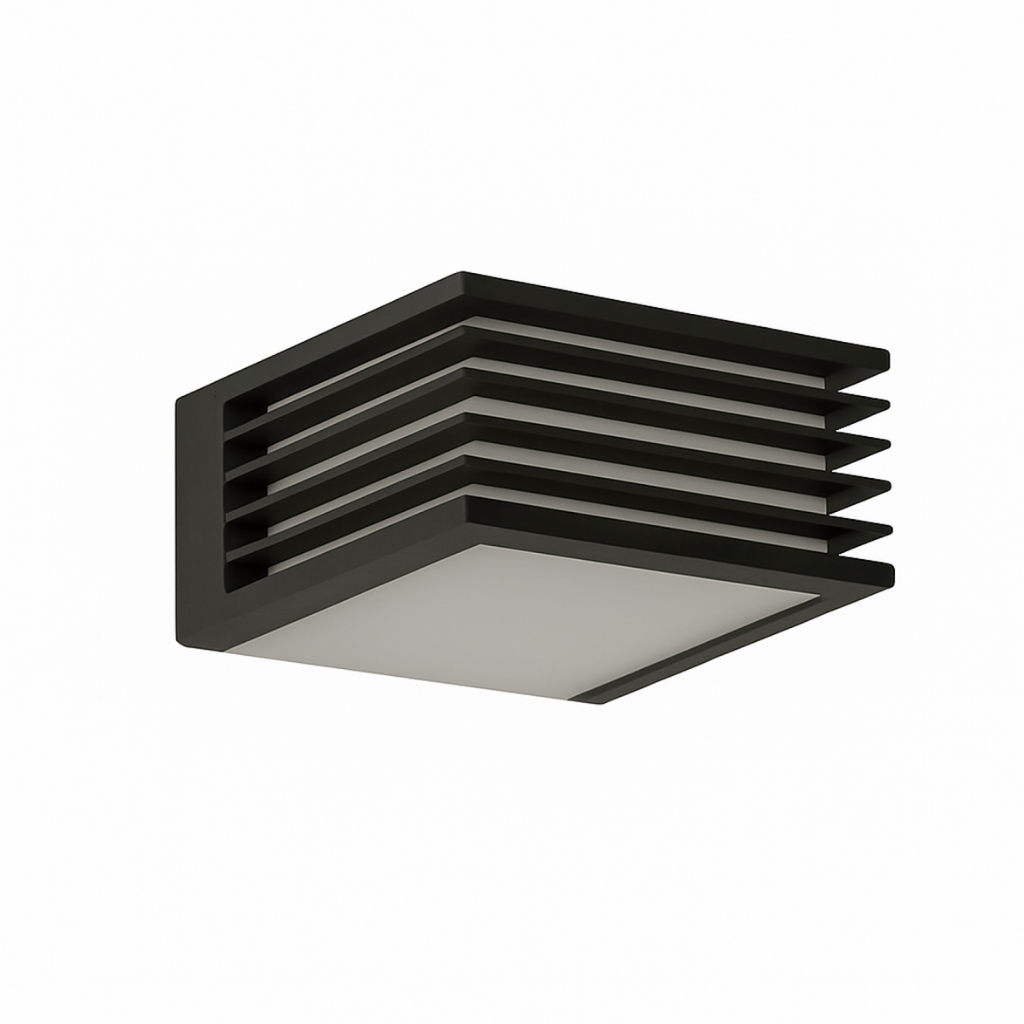 Aplique bidireccional de una luz E27 Led pvc negro