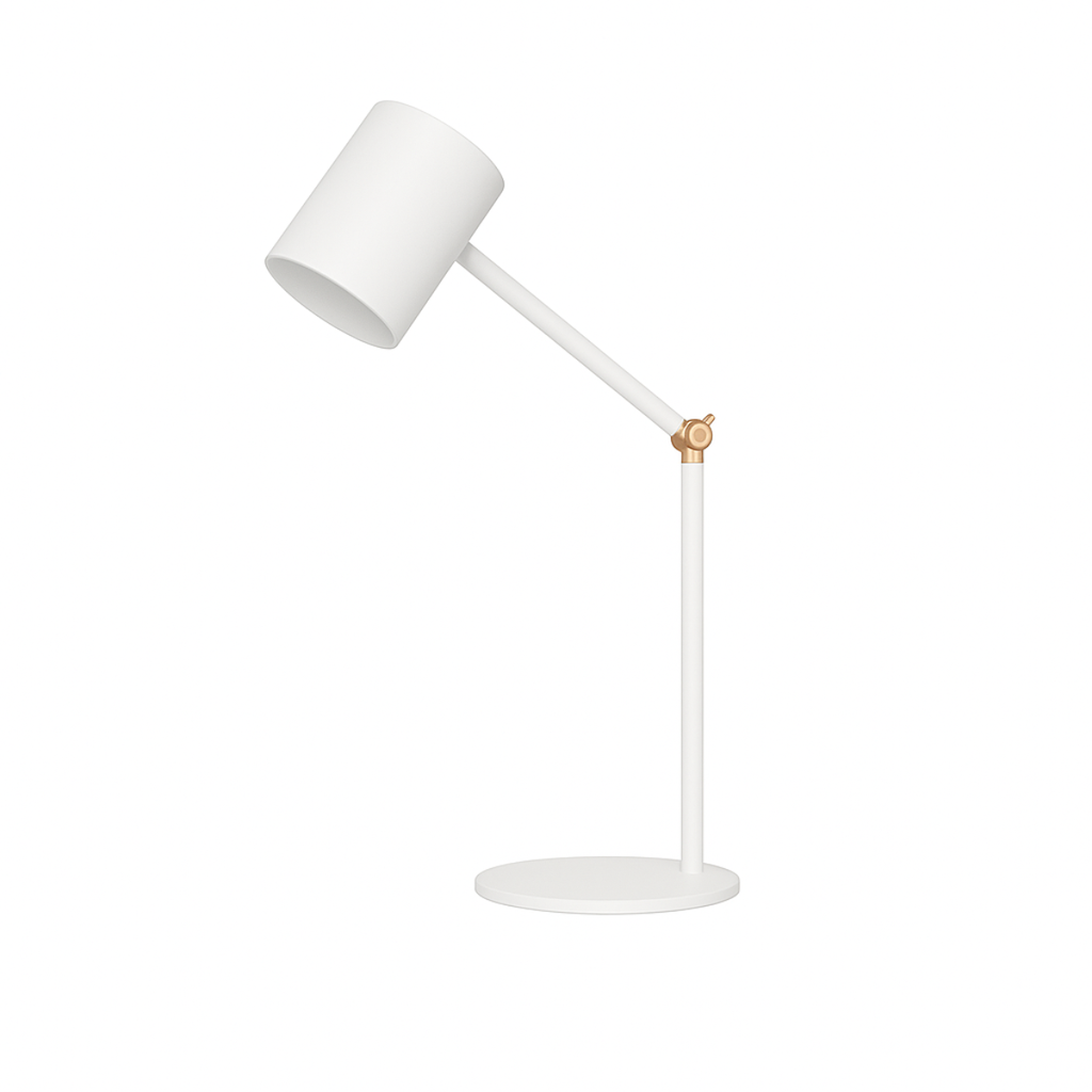 Velador base redonda GU10 con movimiento color blanco