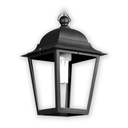 Farol cuatro caras abierto abajo, techo desmontable de colgar de polipropileno color negro