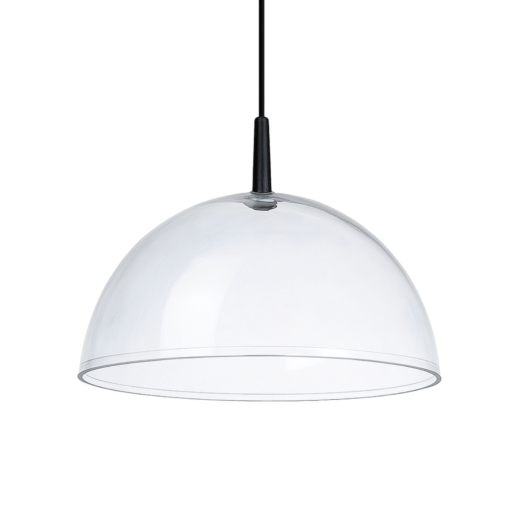 Colgante Campana Ø 350 mm de policarbonato E27 color cristal