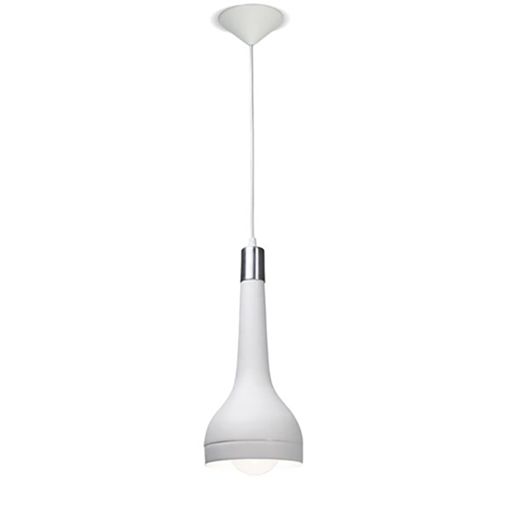 Colgante gota polipropileno 1 luz E27 blanco