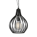 Colgante cebolla Ø 350 mm alto 500 mm caño acero color negro