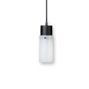 Colgante individual pantalla tubo pvc negro