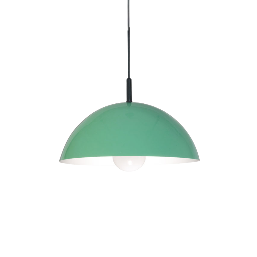 Colgante media esfera, ø 300 mm verde agua-blanco