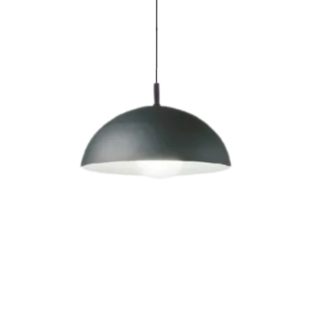 Colgante media esfera, ø 300 mm grafito-blanco