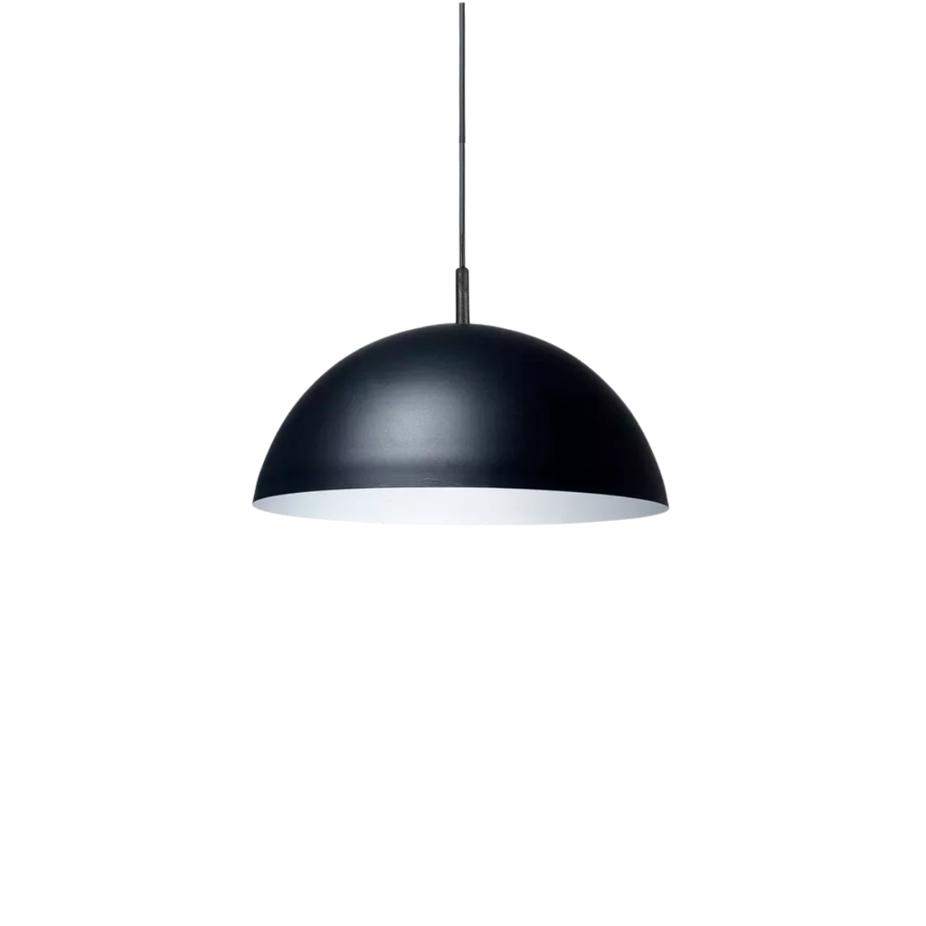 Colgante media esfera, ø 210 mm negro-blanco