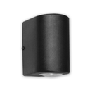 Aplique de hierro con 2 vidrios planos negro