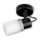 Spot una luz, pantalla tubo , horquilla polipropileno negro