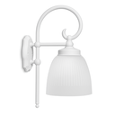 Aplique con ménsula rizo, campana Ø 216 mm blanco