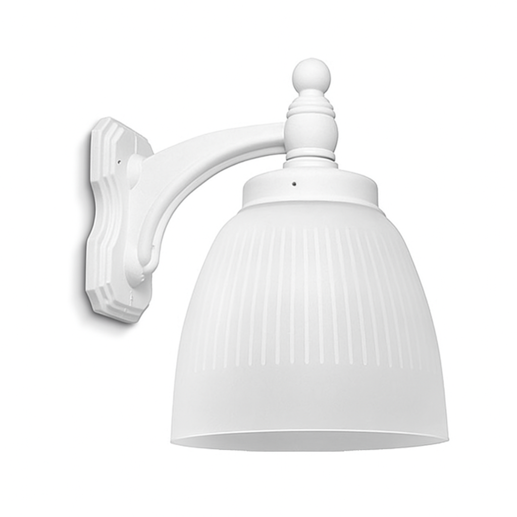 Aplique con ménsula, campana Ø 216 mm blanco