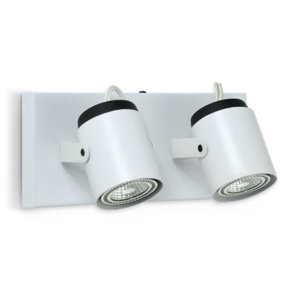 Spot 2 luz para lampara GU10 dicro Led blanco-negro