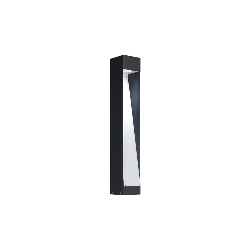Farolita Aluminio Sist. Optico Vidrio Negro