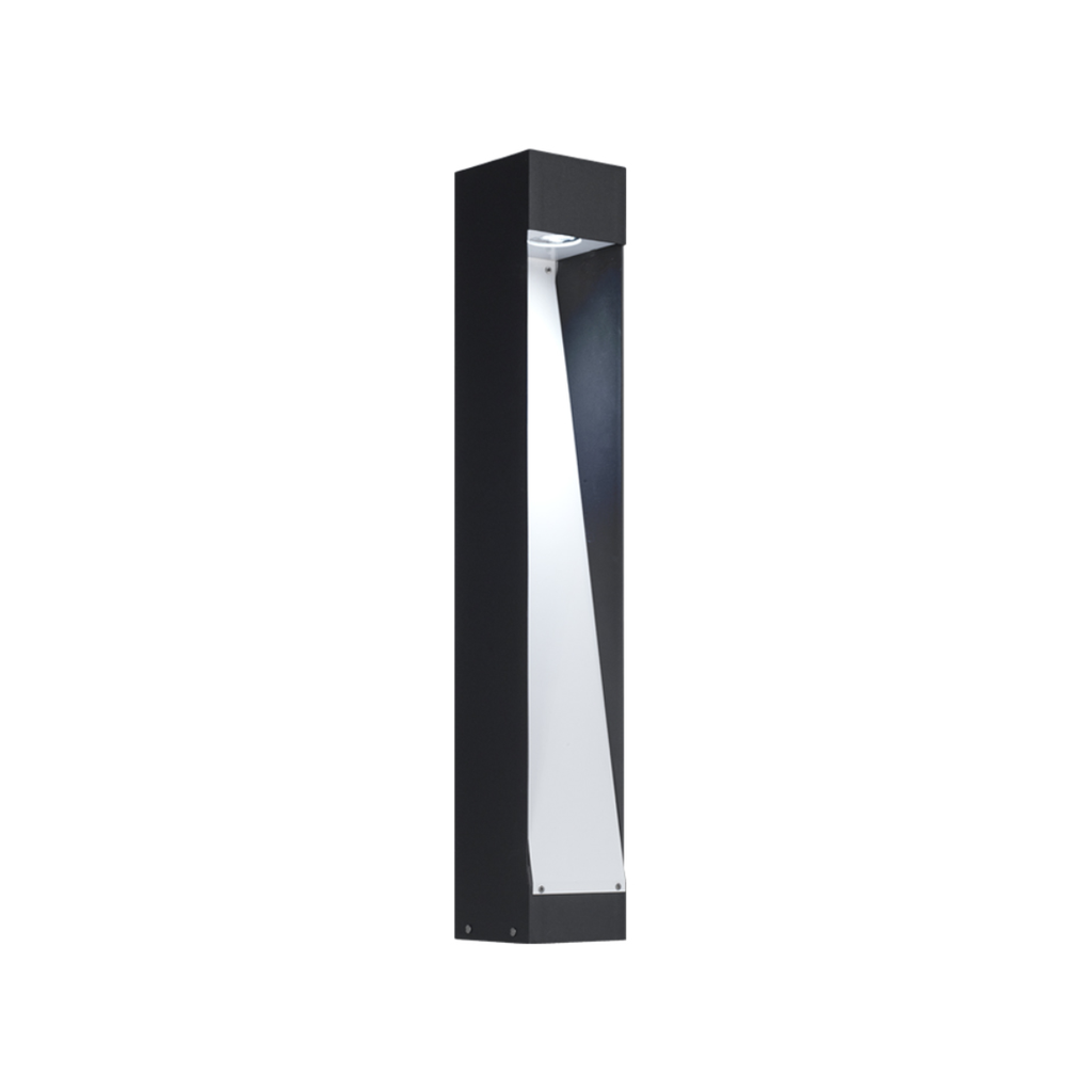 Farolita Aluminio Sist. Optico Vidrio Negro