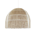 Arima Lámpara Colgante Tomasa de hierro y tejida en hilo de yute con perfil y accesorios blancos L 40x50cm