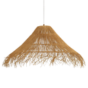 Arima Lámpara Colgante Cachavacha de hierro y tejida en kraft accesorios negros 45x100cm