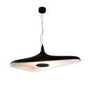 Colgante hecho en resina de color negro de ø80cm de 20w led