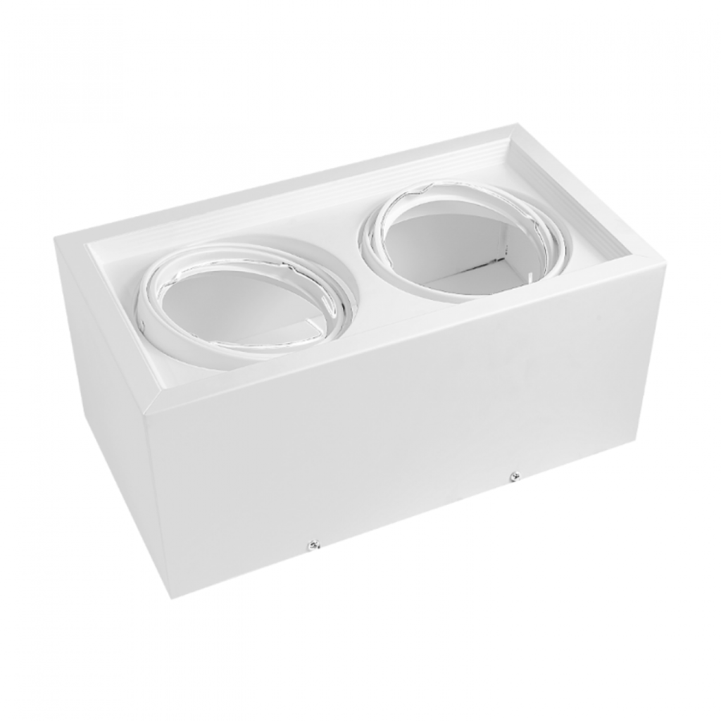 PLAFON CARDANICO AR111 X2 BLANCO ALTO