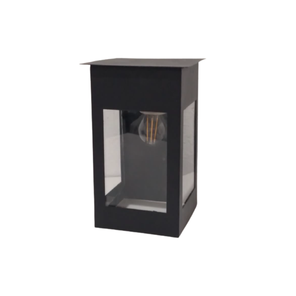 LISS 01 VIDRIO TRANSPARENTE  1XE27 NEGRO